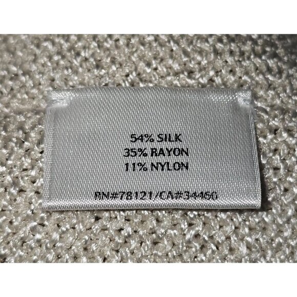 Eileen Fisher Women's Cream Silk Blend Open Front Cardigan Sweater Size 1X 2876 - Picture 6 of 8